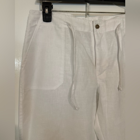 100% Linen Drawstring Pants - Picture 2 of 8